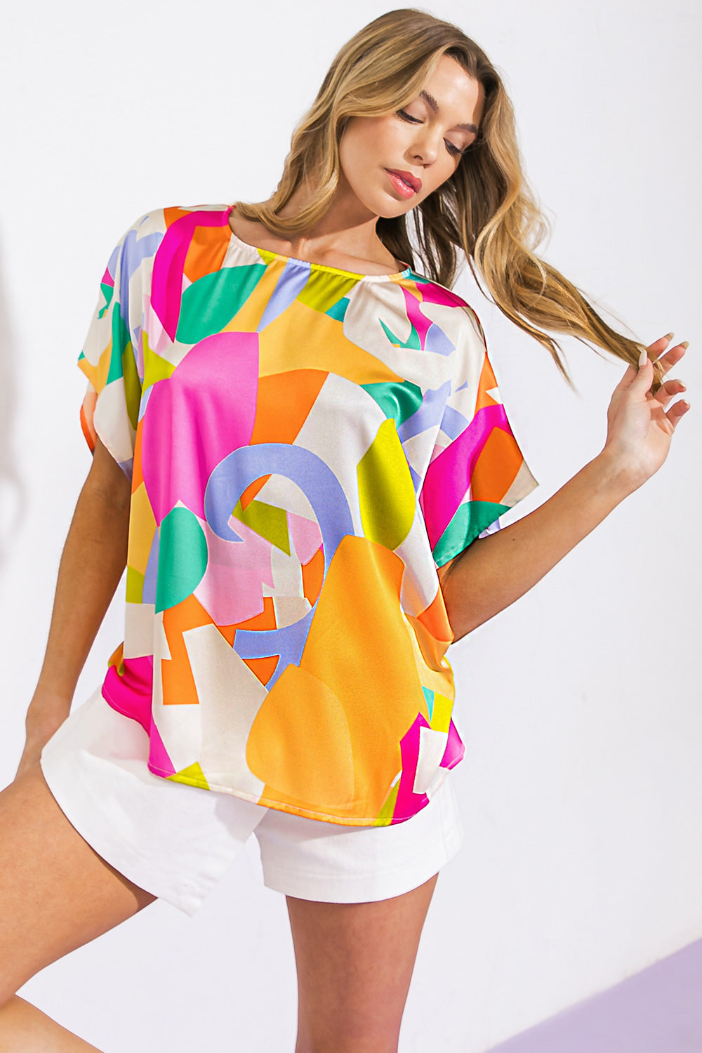 BREATHE FREELY WOVEN TOP Flying Tomato